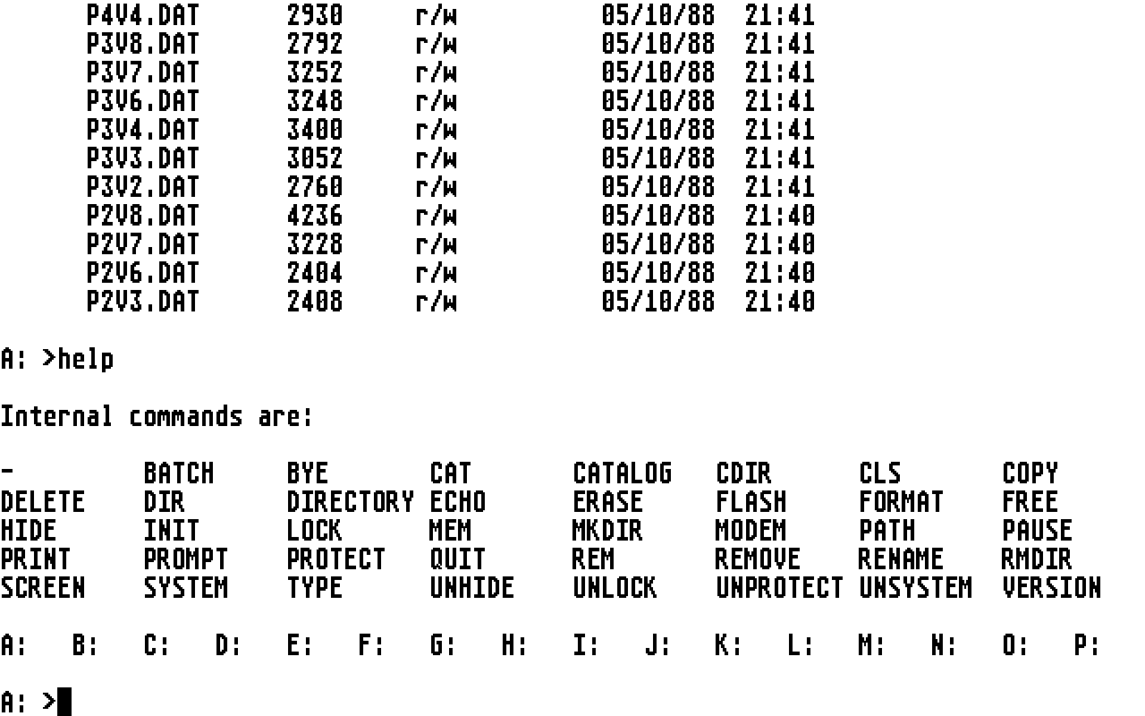 Command Line Interpreter atari screenshot